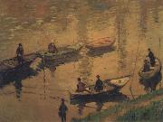 Claude Monet Anglers on the Seine at Poissy china oil painting artist